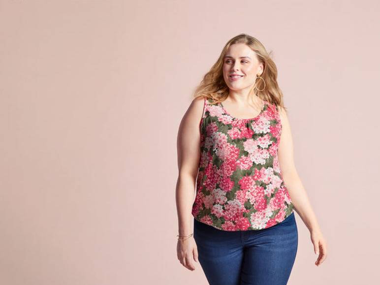 esmara® Damen Top, leger geschnitten, mit Gummizug am Saum Günstig kaufen