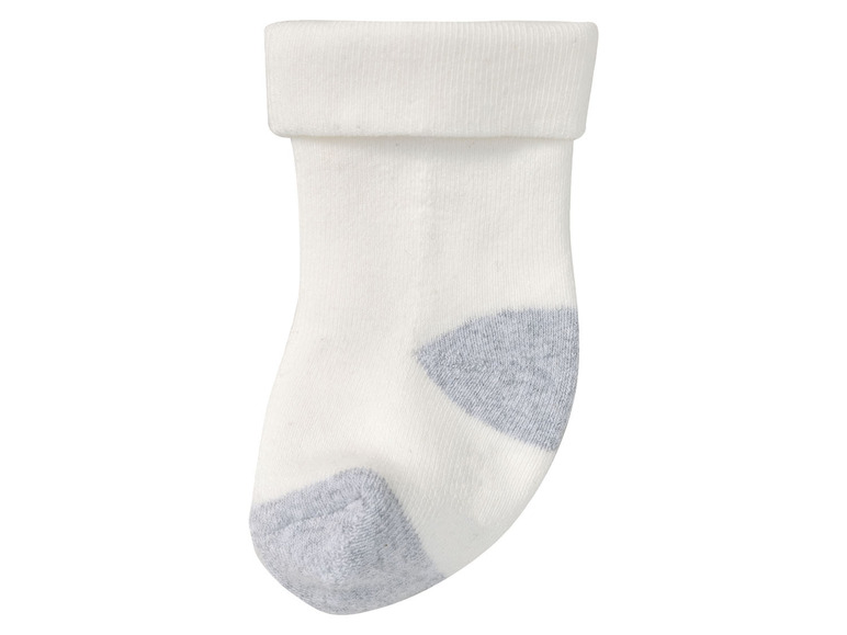 lupilu® Baby Thermo-Socken, 5 Paar, mit hohem Baumwollanteil, weiß/grau Räumungsverkauf