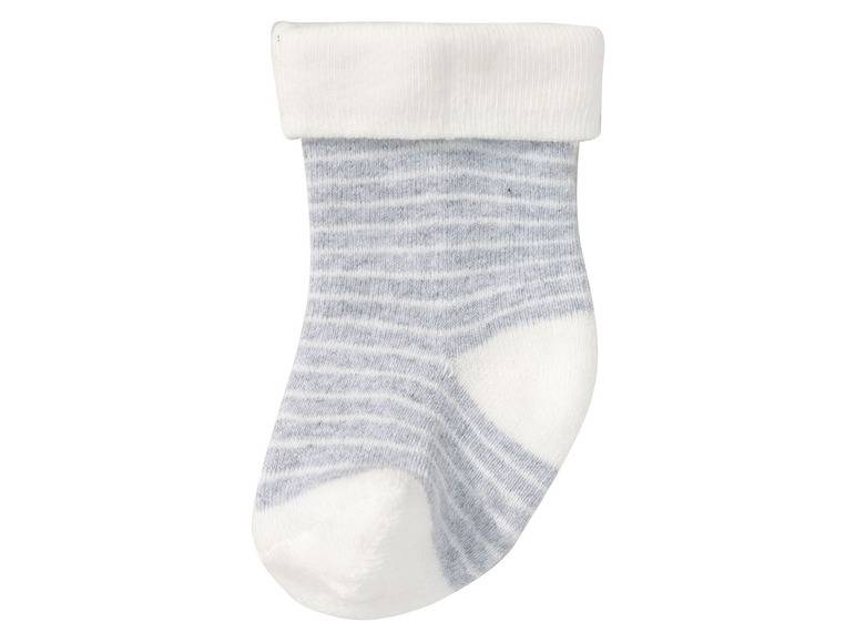 lupilu® Baby Thermo-Socken, 5 Paar, mit hohem Baumwollanteil, weiß/grau Räumungsverkauf