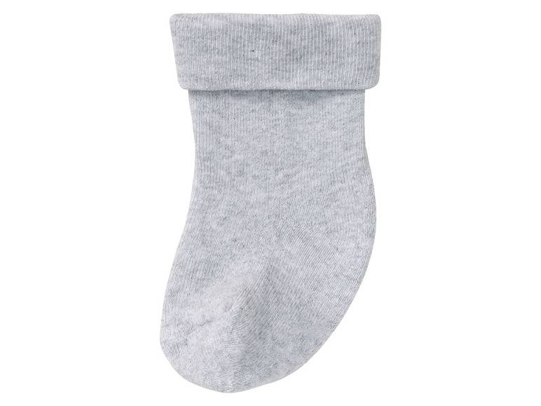 lupilu® Baby Thermo-Socken, 5 Paar, mit hohem Baumwollanteil, weiß/grau Räumungsverkauf