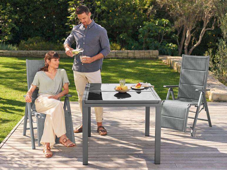 LIVARNO home Alu-Gartentisch »Toronto«, ausziehbar, anthrazit zollfrei