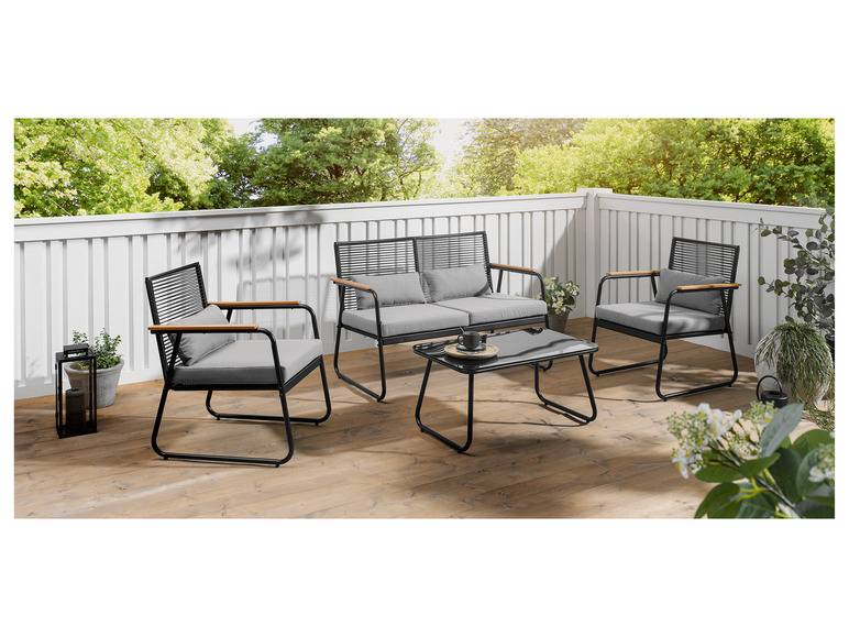 LIVARNO home Garten Loungeset, 4-teilig Fabrikverkauf