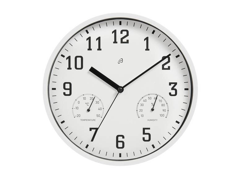 AURIOL® Wanduhr mit Thermo- und Hygrometer Fabrikpreis