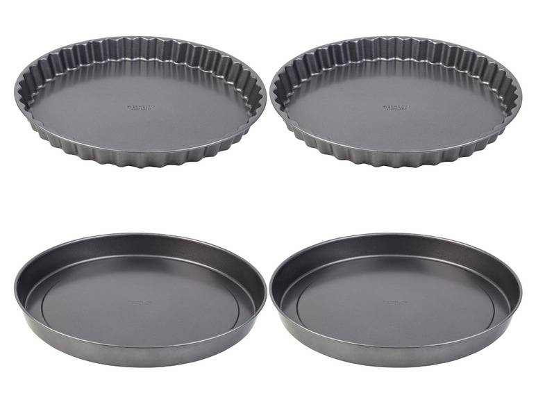 LIVARNO home Quiche- und Obstkuchenformen \ Pizza-Backbleche, 2 Stück