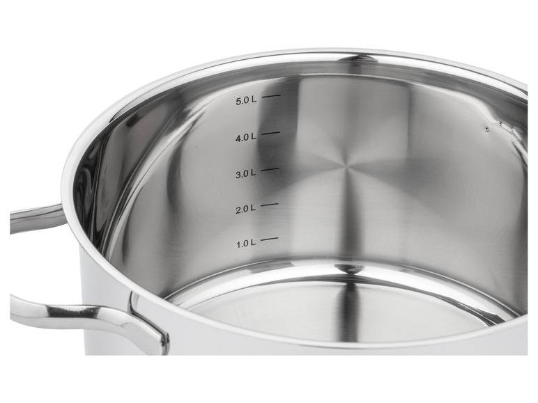 ERNESTO® Edelstahl-Topf, mit Deckel, Ø 24 cm Super Rabatt