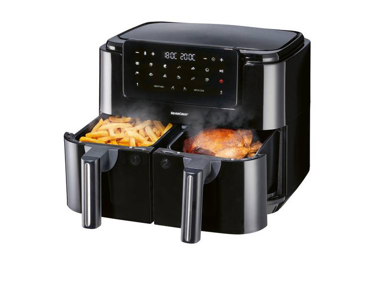 SILVERCREST® KITCHEN TOOLS Doppelzonen Heißtluftfritteuse »A1 SHLFDD 2400«, 2200–2600 W Begrenzt auf 3 Tage