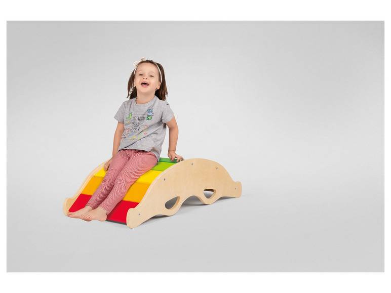 Playtive Holz Balancewippe, in Regenbogenfarben Hotsell