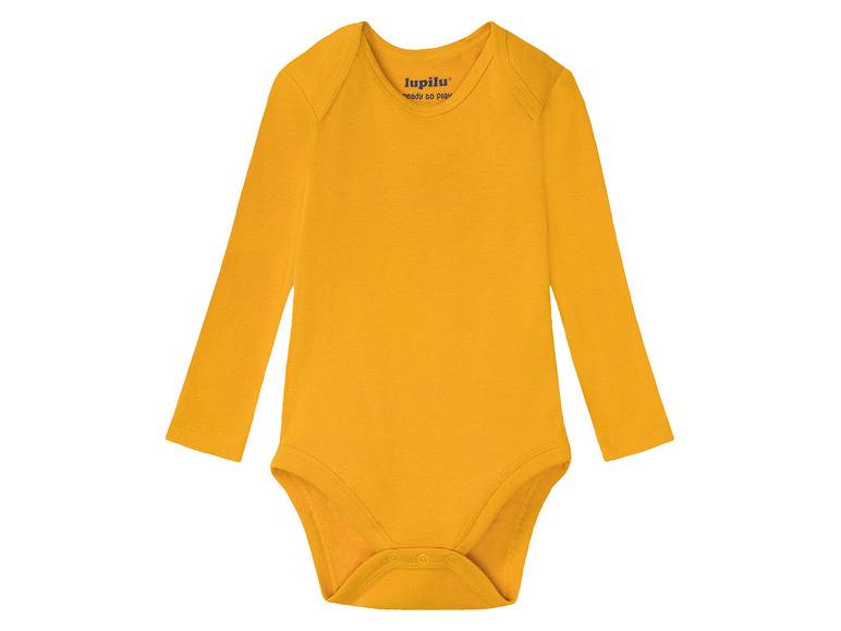 lupilu® Baby Bodies, langarm, 5 Stück, aus reiner Bio-Baumwolle Begrenztes Angebot