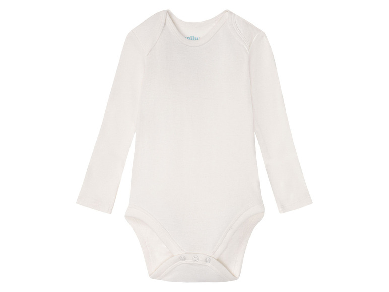 lupilu® Baby Bodies, langarm, 5 Stück, aus reiner Bio-Baumwolle Begrenztes Angebot