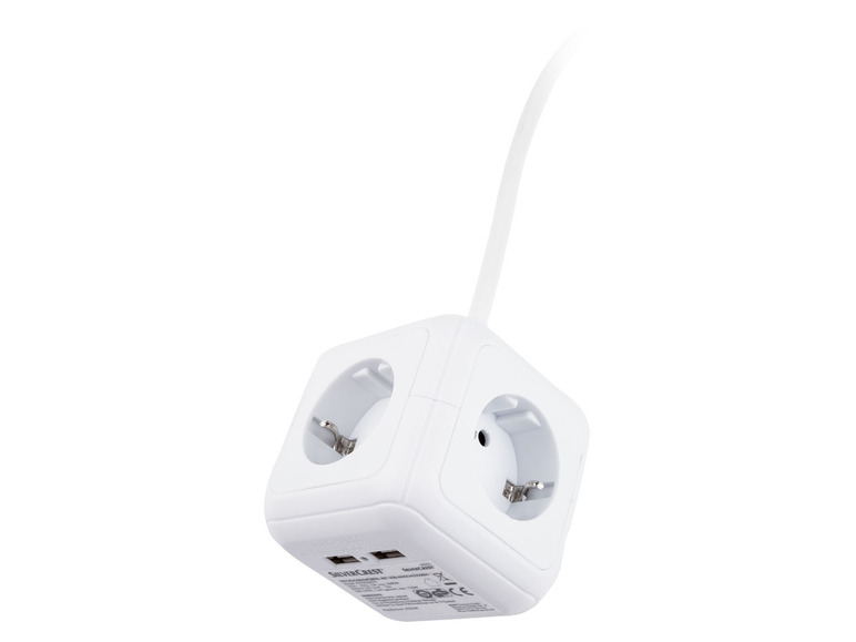SILVERCREST® Steckdosenwürfel mit USB-Ports Lagerräumung