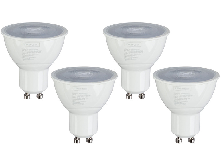 LIVARNO home 4er Set - Leuchtmittel Lichtfarbensteuerung, für Zigbee Smart Home, 5 Watt, GU10 Kauf eins, bekomm eins gratis