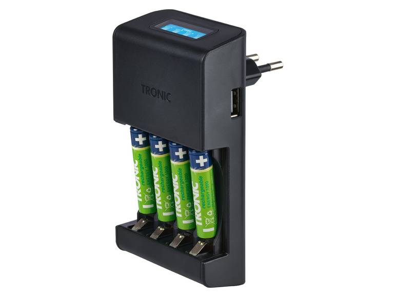TRONIC® Akku Ladegerät mit LCD Ladeanzeige Riesige Rabatte