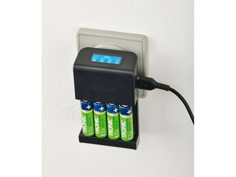 TRONIC® Akku Ladegerät mit LCD Ladeanzeige Riesige Rabatte