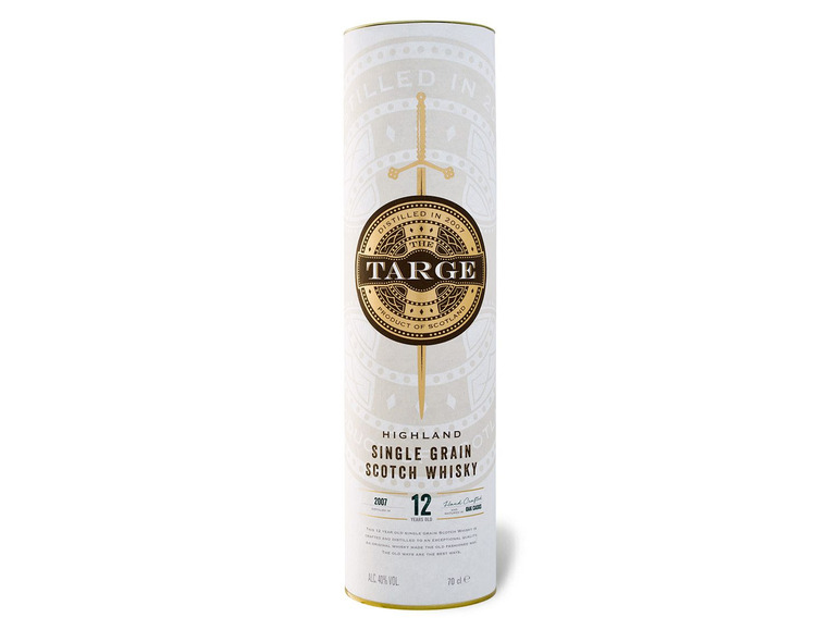 The Targe Highland Single Grain Scotch Whisky 12 Jahre mit Geschenkbox 40% Vol Neueste Mode