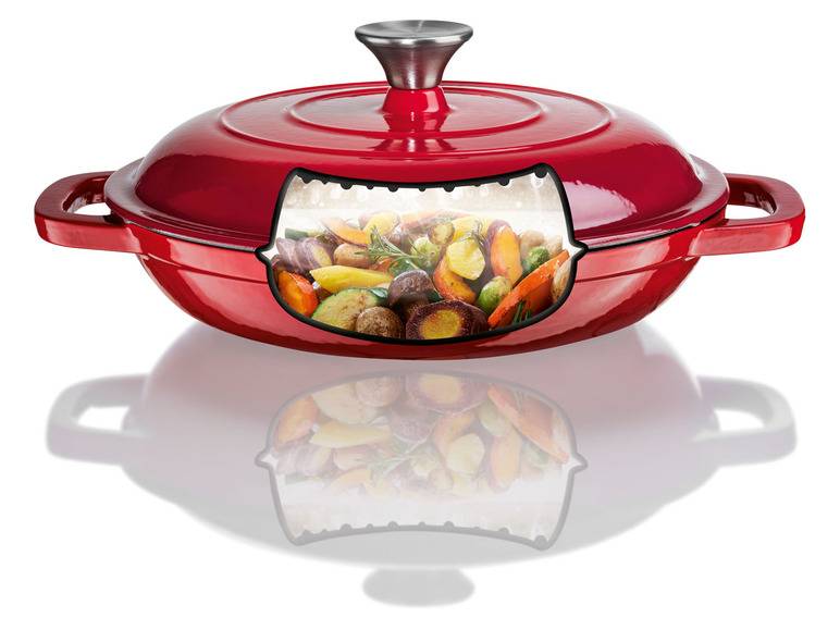 ERNESTO® Gusseisen-Schmorpfanne, Ø 26 cm Top Angebot
