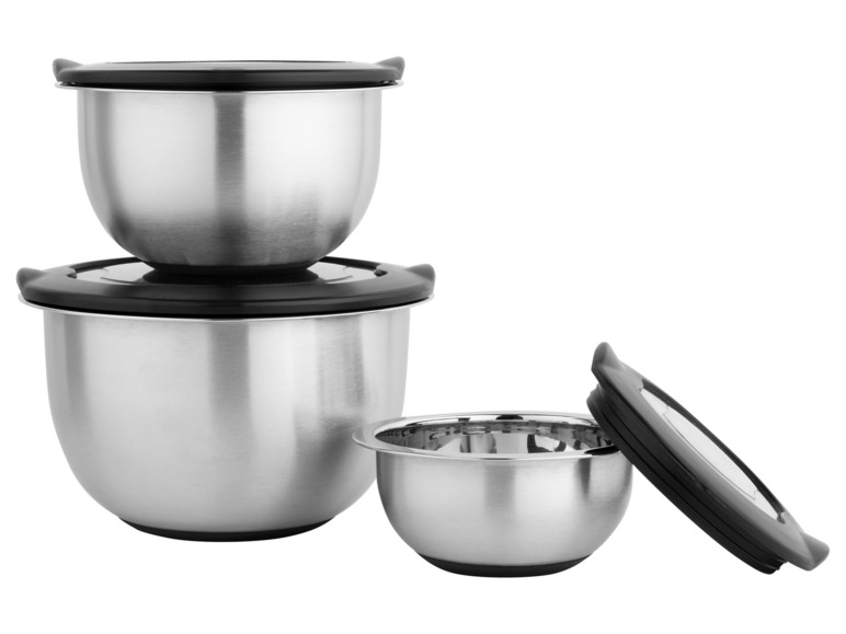LIVARNO home Edelstahl-Rührschüssel-Set, 5- / 3-teilig Rabatte dieses Monats
