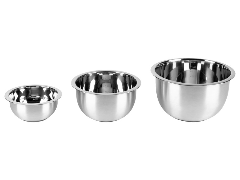 LIVARNO home Edelstahl-Rührschüssel-Set, 5- / 3-teilig Rabatte dieses Monats