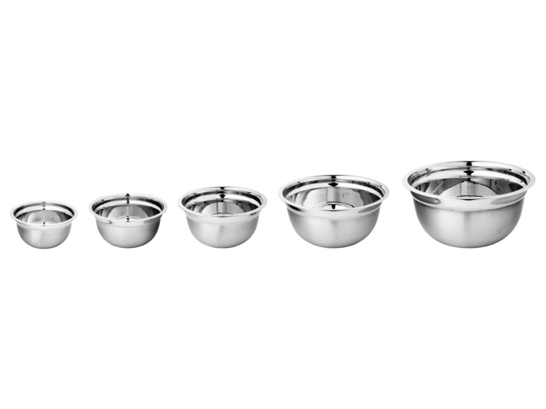 LIVARNO home Edelstahl-Rührschüssel-Set, 5- / 3-teilig Rabatte dieses Monats