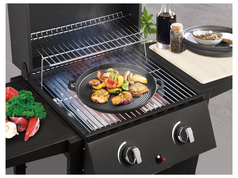 GRILLMEISTER Gusseiserne Grillplatte/ Grillpfanne Online