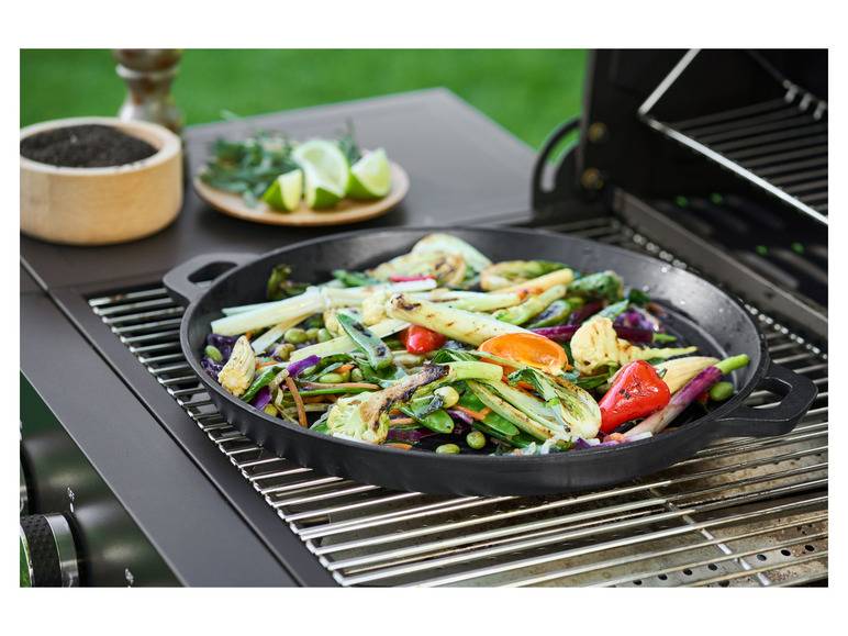 GRILLMEISTER Gusseiserne Grillplatte/ Grillpfanne Online