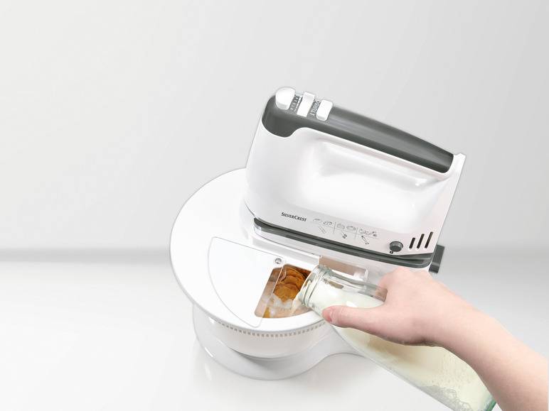 SILVERCREST® KITCHEN TOOLS Handmixer SHMS 300 C2 mit Schüssel und Spritzschutz Fabrikverkauf