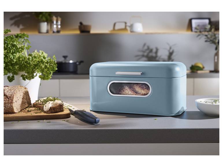 ERNESTO® Brotkasten, mit Sichtfenster, aus Metall Begrenztes Angebot