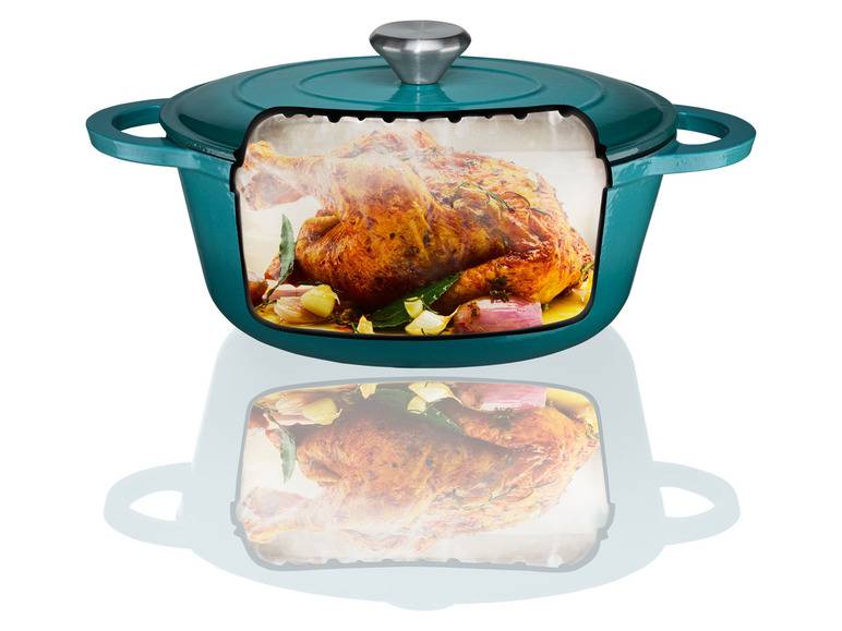 ERNESTO® Gusseisen-Bräter, oval Ø 25 cm Große Rabatte