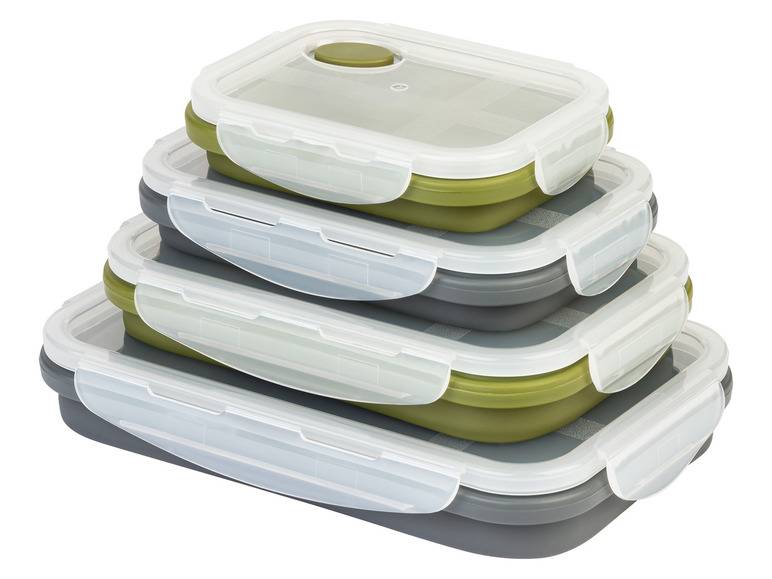 ERNESTO® Frischhaltedosen-Set, platzsparend faltbar Tiefpreis