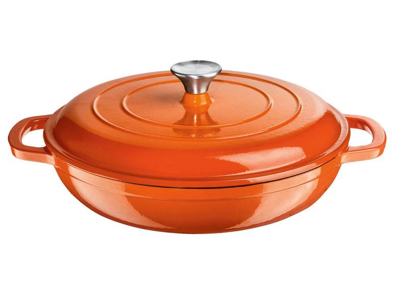 ERNESTO® Gusseisen-Servierpfanne, Ø 30 cm, mit Drop-System Super Rabatt