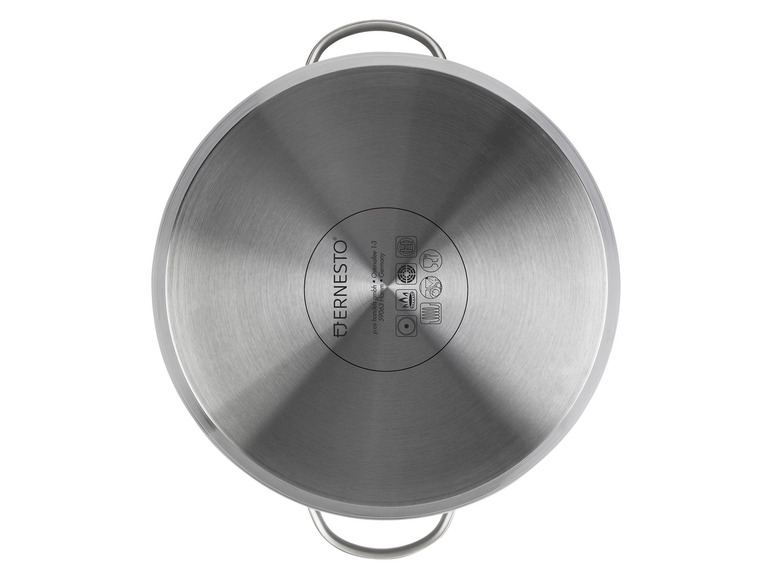 ERNESTO® Topfset Edelstahl, 6-tlg, mit Glasdeckel Clearance-Verkauf