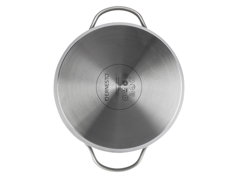 ERNESTO® Topfset Edelstahl, 6-tlg, mit Glasdeckel Clearance-Verkauf