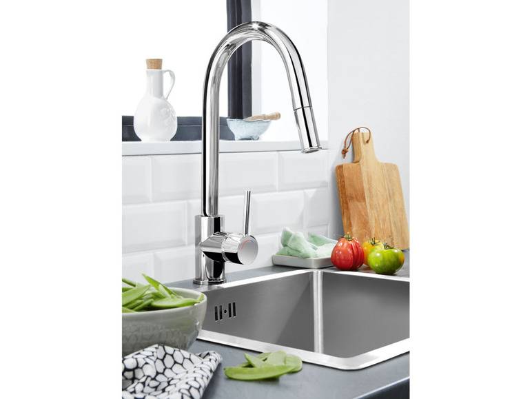 LIVARNO home Design Küchenarmatur, mit Brauseschlauch Begrenzte Freigabe