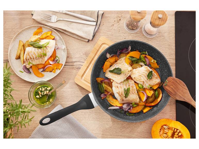 ERNESTO® Aluminium-Pfanne / -Wok, 28 cm, in Granitoptik Exklusivangebot
