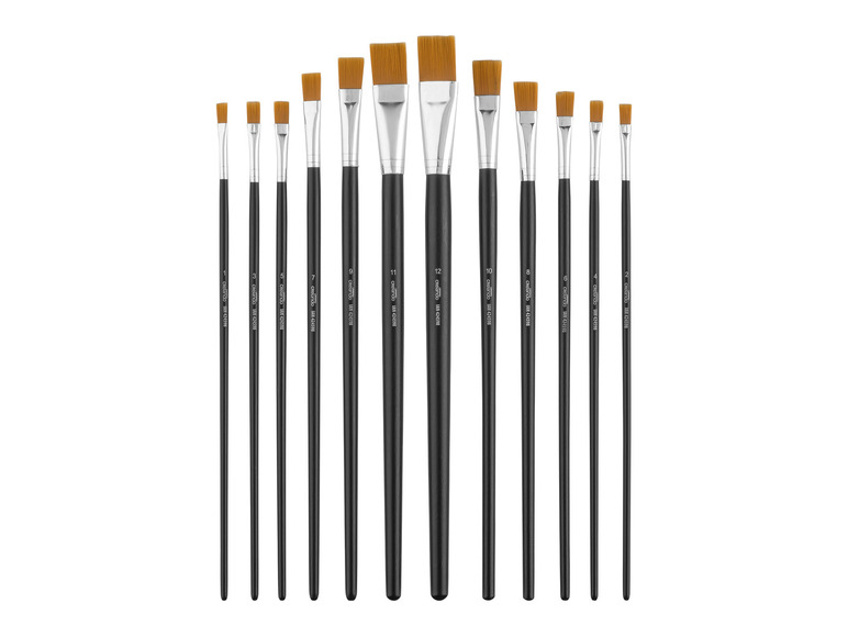 crelando® Rundpinsel- / Flachpinsel-Set, aus Synthetikhaar Vatertagsangebot