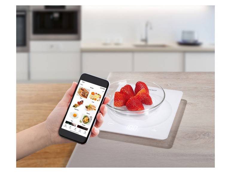 SILVERCREST® KITCHEN TOOLS Küchenwaage Smart »SKWS 5 A1«, Abschaltautomatik Zeitlich begrenztes Angebot