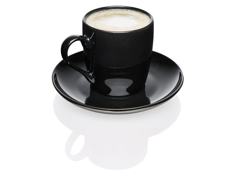 ERNESTO® 2er Set Tassen mit Untertasse, aus hochwertigem Porzellan Zeitbegrenzte Promotion