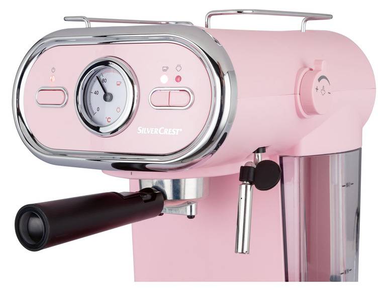 SILVERCREST® KITCHEN TOOLS Espressomaschine/Siebträger Pastell rosa SEM 1100 D3 Outlet