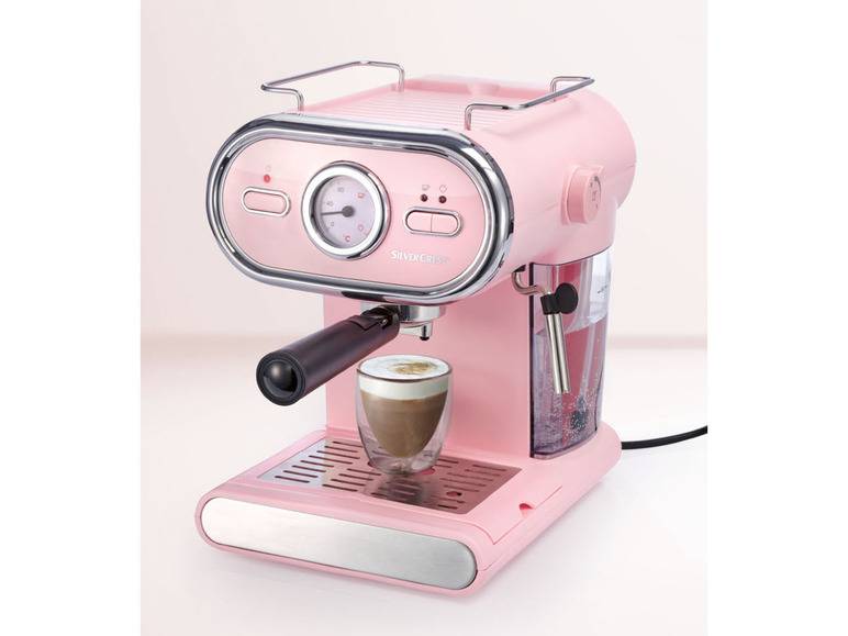 SILVERCREST® KITCHEN TOOLS Espressomaschine/Siebträger Pastell rosa SEM 1100 D3 Outlet