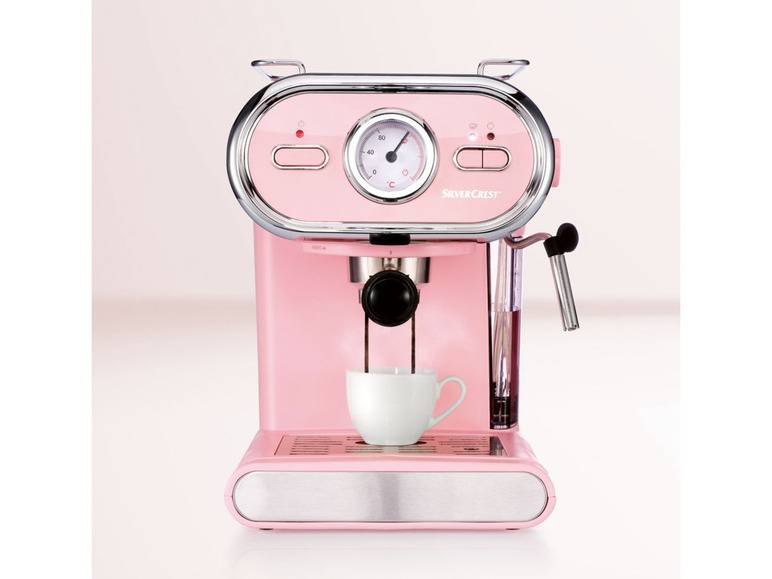 SILVERCREST® KITCHEN TOOLS Espressomaschine/Siebträger Pastell rosa SEM 1100 D3 Outlet