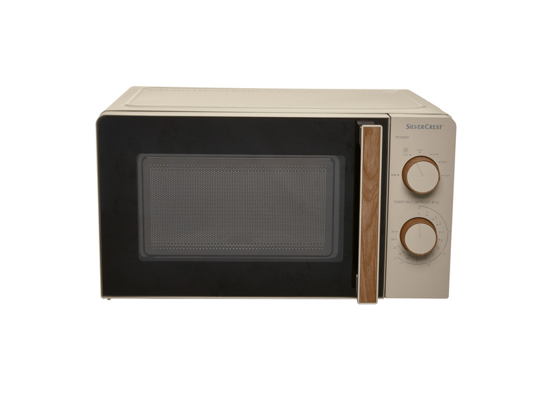 SILVERCREST® KITCHEN TOOLS Mikrowelle SMWH 700 B2, taupe, Holzedsign Kostenloser Versand