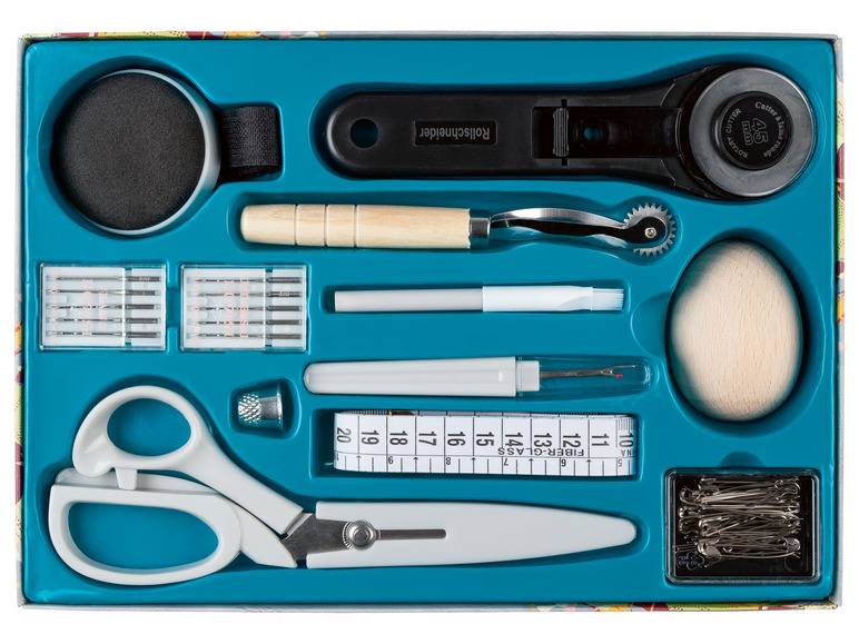 crelando® Profi-Schneiderset / Nähgarn-Kollektion / Schneidematte mit Zubehör Valentinstagsangebot