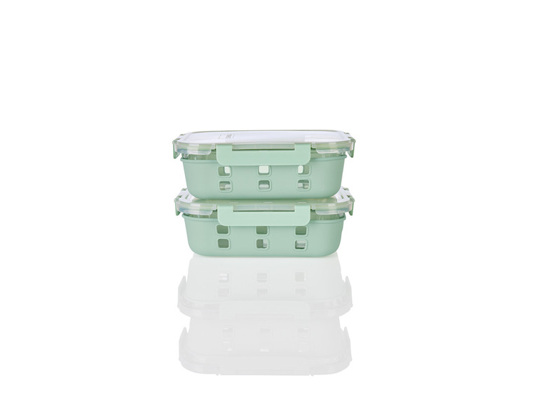 ERNESTO® Glas-Frischhaltedosen-Set, 2 Stück Lagerräumung