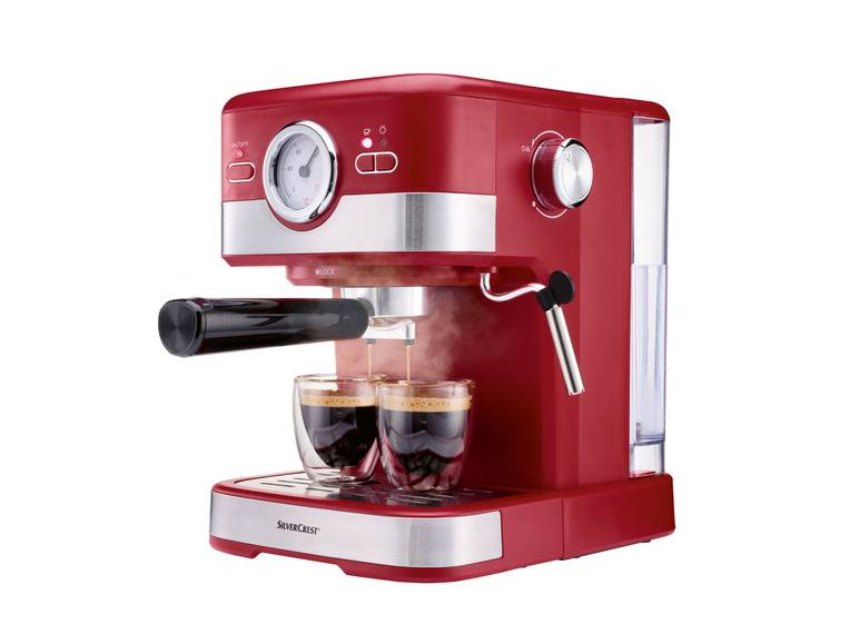 SILVERCREST® Espressomaschine Siebträger »SEM 1100 C5«, 1100 W, rot Zeitbegrenzte Promotion