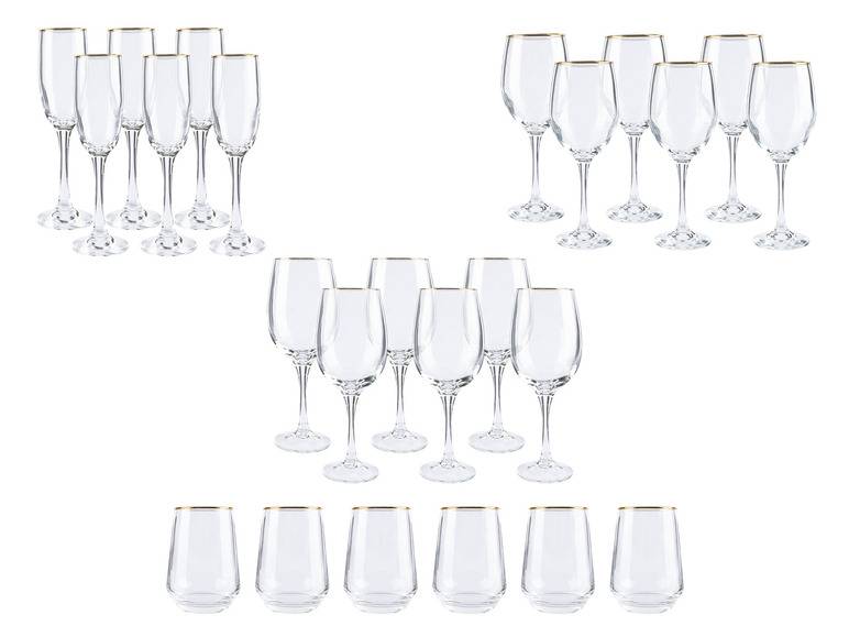 ERNESTO® Glas Set, 6-teilig, mit Goldrand Clearance-Verkauf
