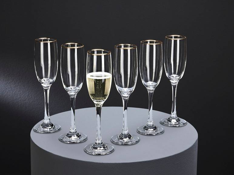 ERNESTO® Glas Set, 6-teilig, mit Goldrand Clearance-Verkauf