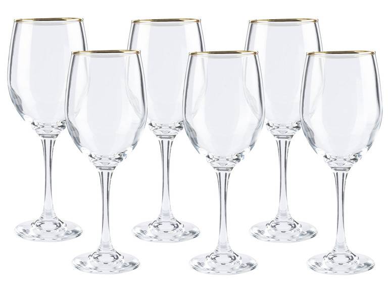 ERNESTO® Glas Set, 6-teilig, mit Goldrand Clearance-Verkauf