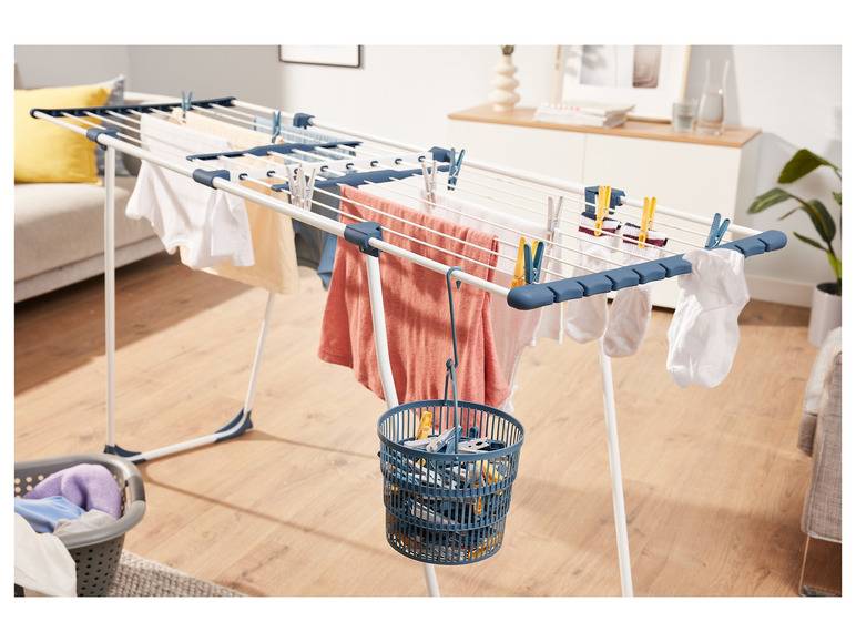 LIVARNO home Wäscheklammern / Teleskopkörbchen mit Wäscheklammern Schlussverkauf