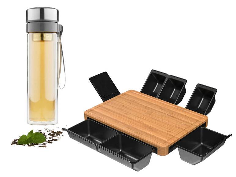 ERNESTO® Multifunktionales Schneidebrett + Trinkflasche mit Teefilter Fabrik Onlineshop