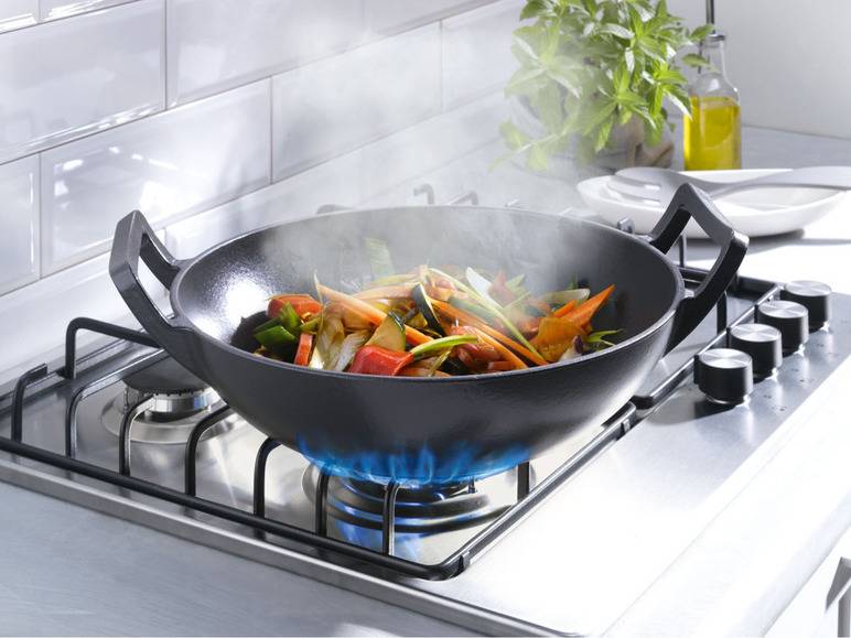 GRILLMEISTER Gusseisen mit Wok und Bratpfanne Neuheiten
