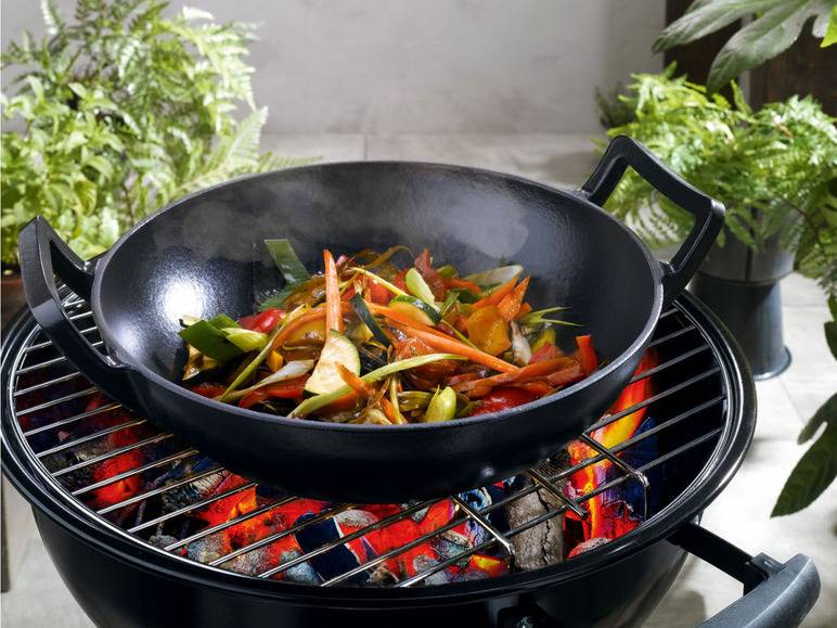 GRILLMEISTER Gusseisen mit Wok und Bratpfanne Neuheiten
